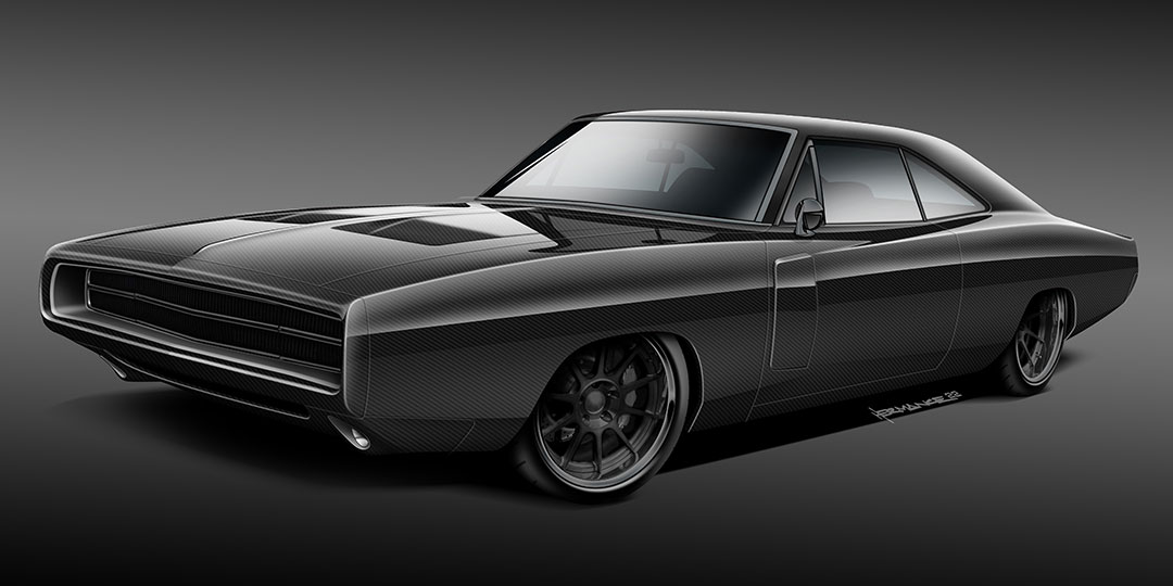 1970 Dodge Charger Carbon Fiber rendering